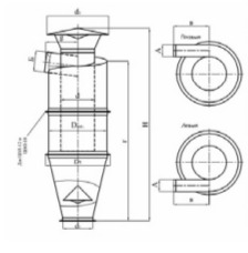 чертеж циклона ЦОЛ в Якутске